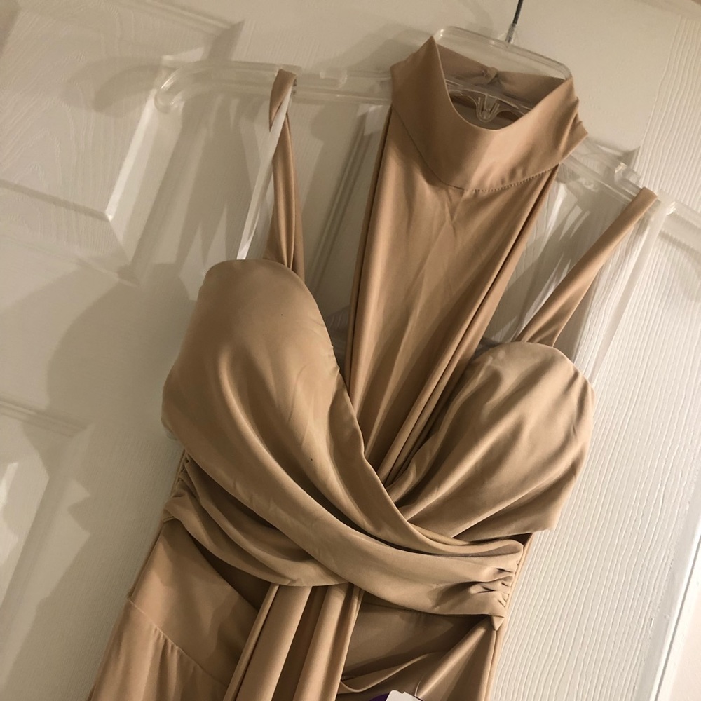 Windsor Taupe cut out gown
